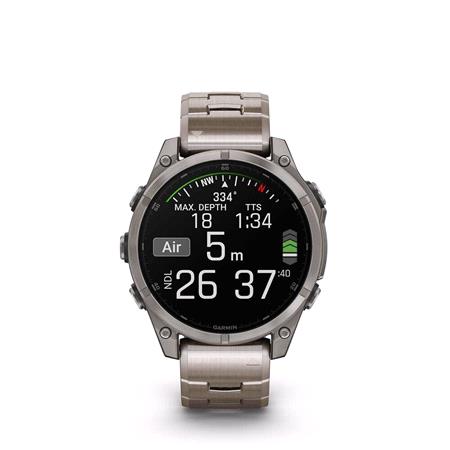 Garmin Fenix 8 Smartwatch 47mm AMOLED in Titanium with Titanium Bracelet