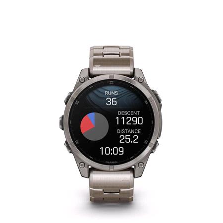 Garmin Fenix 8 Smartwatch 47mm AMOLED in Titanium with Titanium Bracelet