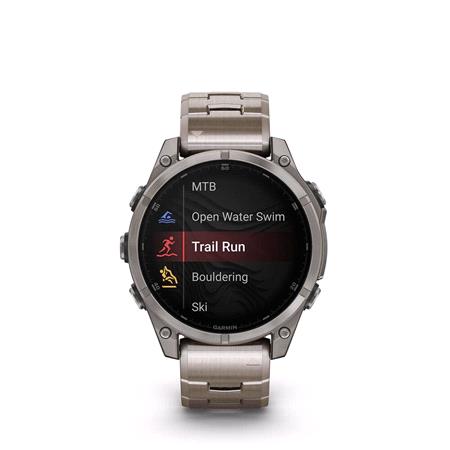 Garmin Fenix 8 Smartwatch 47mm AMOLED in Titanium with Titanium Bracelet