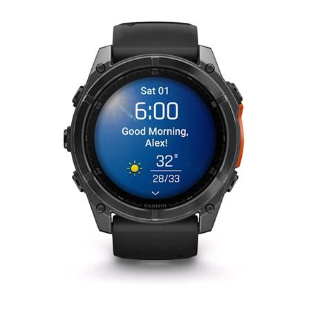 Garmin Fenix 8 Smartwatch 51mm AMOLED in Slate Grey with Black Strap