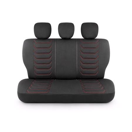 CARBON Style Seat Covers (Black/Red) For Citroen C ZERO 2010 Onwards