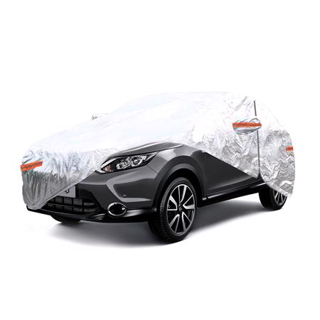 Aluminium and Cotton Protective SUV and Van Cover with Zip and Reflectors   Large