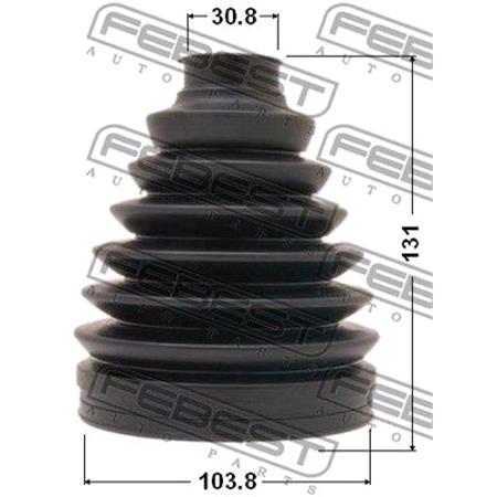 FEBEST Front Outer Drive Shaft Bellow Kit   0117P067