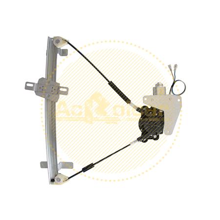 Front Left Electric Window Regulator (with motor) for NISSAN ALMERA Hatchback (N15), 1995 2000, 2 Door Models, WITHOUT One Touch/Antipinch, motor has 2 pins/wires