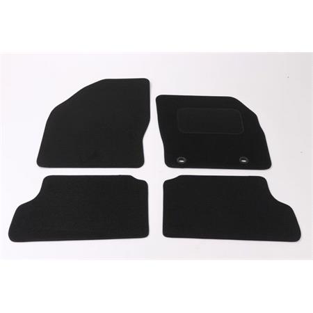 Tailored Car Floor Mats in Black for Ford Focus II Saloon 2005 2011   2 Clip Version