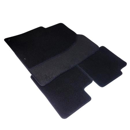 Tailored Car Mats in Black with Full Rear Mat for Nissan NV200 Van 2010 Onwards   3 Piece   1 Clip