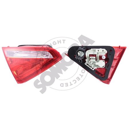Left Rear Lamp (Inner, On Boot Lid, Not LED, With Bulb Holder, Original Equipment) for Audi A5 Convertible 2009 2011