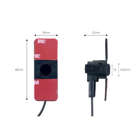 Parking assistant system 4,3" with HD 307 IR 4 sensors black inside mount