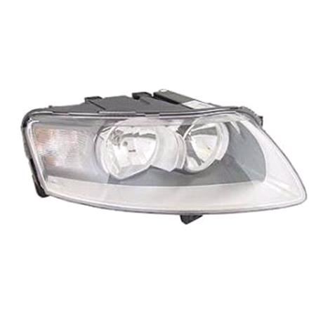 Right Headlamp (Halogen, Takes H1/H7 Bulbs, Original Equipment) for Audi A6 2004 2008