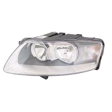 Left Headlamp (Halogen, Takes H1/H7 Bulbs, Original Equipment) for Audi A6 Avant 2004 2008