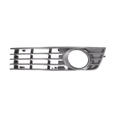 Audi A4 2001 2004 LH (Passengers Side) Front Bumper Grille, Matte Black, TUV Approved