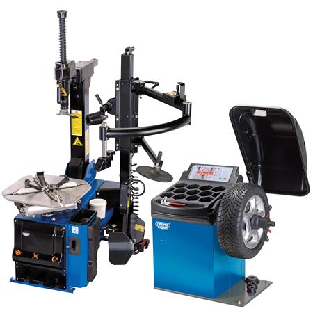 Draper Expert 02152 Tyre Changer with Assist Arm and Wheel Balancer Kit