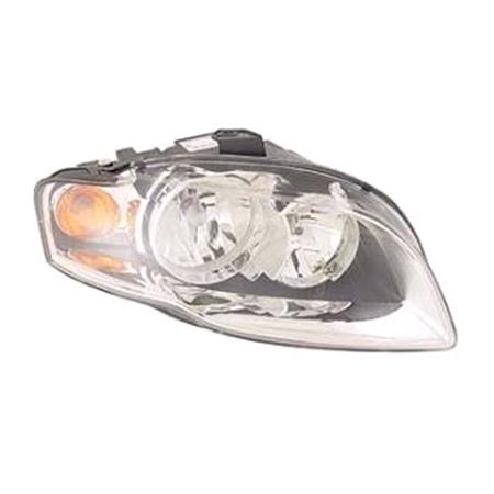 Right Headlamp (With Amber Indicator, Halogen, Takes H7/H7 Bulbs, Original Equipment) for Audi A4 Avant 2005 2008