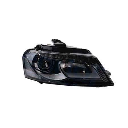 Right Headlamp (Bi Xenon, Takes D3S Bulb, With LED Daytime Runing Light, Without Bend Light, Original Equipment) for Audi A3 Convertible 2008 2012