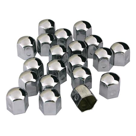Hexagonal chromed steel nut covers   O 17 mm