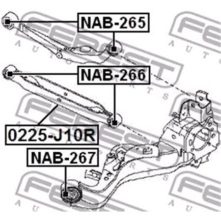 FEBEST Rear Transverse Lower Wishbone   0225J10R
