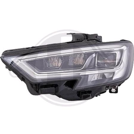 Right Headlamp (Full LED, Supplied Without LED Control Modules, Original Equipment) for Audi A3 Convertible 2016 on