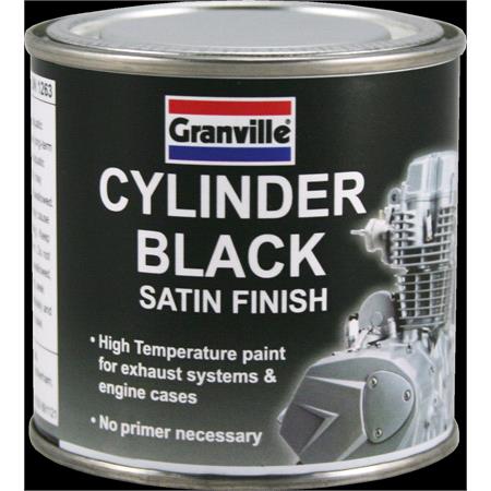 High Temperature Cylinder Paint   Black Satin   100ml