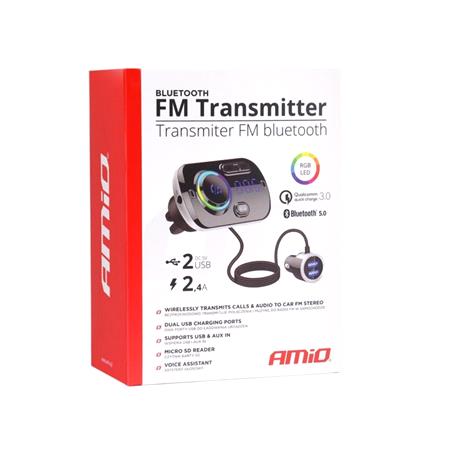 Bluetooth FM Transmiter with Charger   2.4A