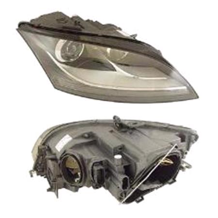 Right Headlamp (Aluminium Bezel, Halogen, Original Equipment) for Audi TT 2007 2014