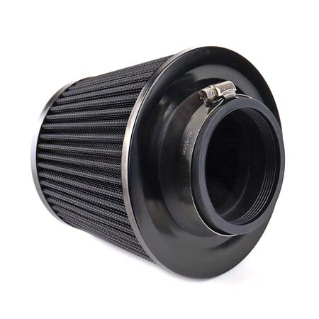 Cone Air Filter with 3 Adapters   Black