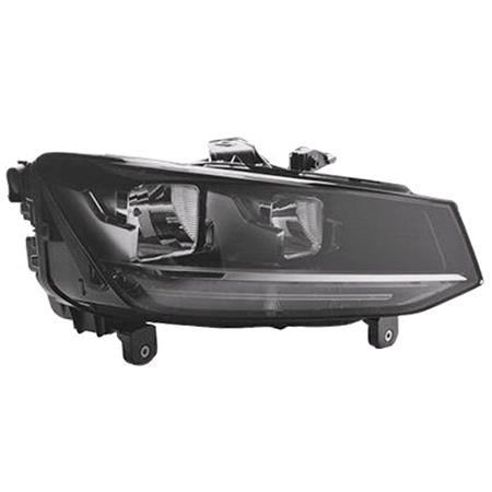 Right Headlamp (Halogen, Takes H7 / H7 Bulbs, Supplied With Bulbs & Motor, Original Equipment) for Audi Q2 2016 on