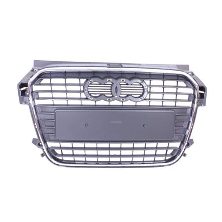 Audi A1 2011 2018 Grille, Matte Black, With Chrome Moulding, TUV Approved