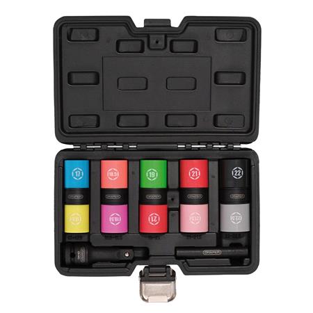 Draper 02744 Double Ended Wheel Nut Socket Set, 1/2" Sq. Dr. (7 Piece)