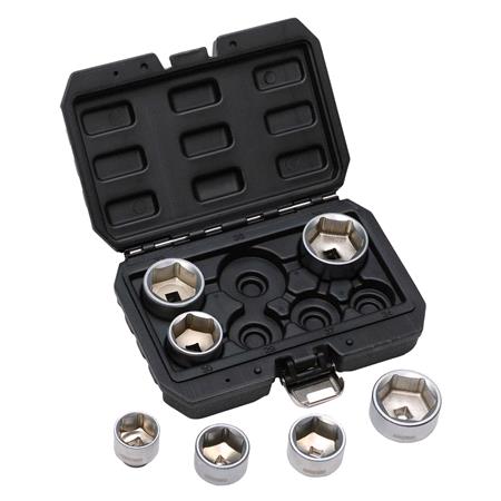 Draper 02747 Oil Filter Socket Set, 3/8" Sq. Dr. (7 Piece)