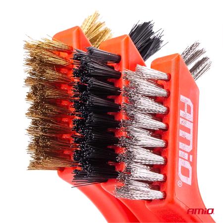 AMIO Steel Wire Brush Set of 3