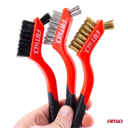 AMIO Steel Wire Brush Set of 3