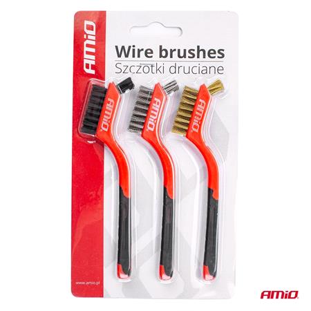 AMIO Steel Wire Brush Set of 3