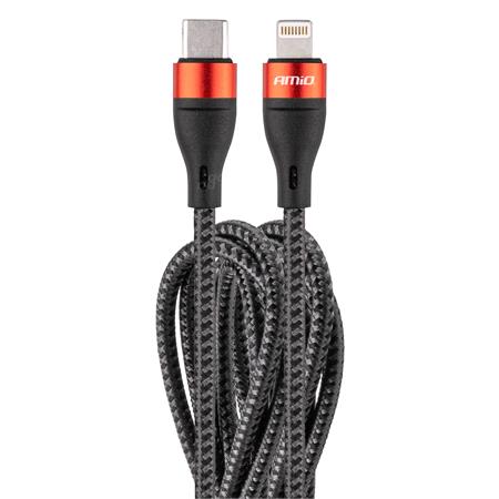 Durable USB C to Lightning iPhone Charger Cable   2 Meter