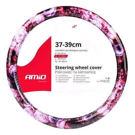 Steering Wheel Cover   Floral Print   37 39cm