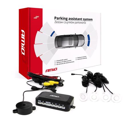 Park Assist System With Camera, Display and Sensors   White