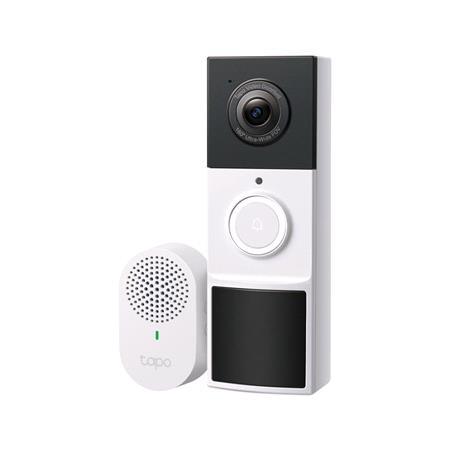 Tp Link Tapo D210 Smart Battery Video Doorbell   White/Black