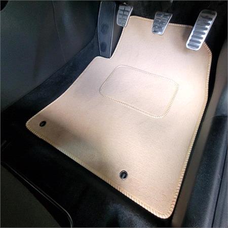 Luxury Tailored Car Mats in Beige for Mitsubishi Colt VI 2004 2009   4 Piece   No Clips