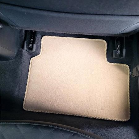 Luxury Tailored Car Mats in Beige for Mitsubishi Colt VI 2004 2009   4 Piece   No Clips