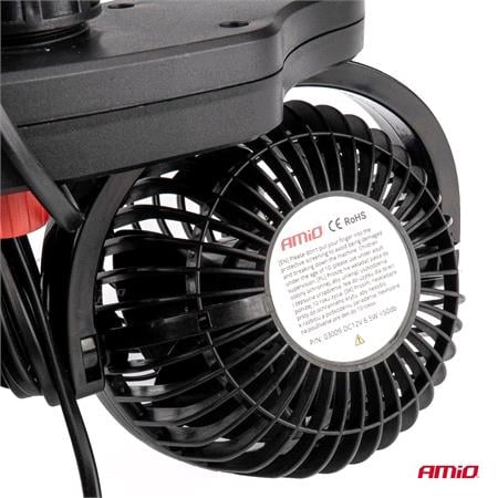 12V Car Fan for Headrest with USB Charger   2x4"