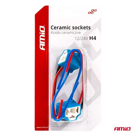 Ceramic Bulb Sockets Angled H4   Pair