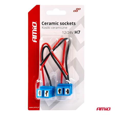 Ceramic sockets angled 2 pcs H7