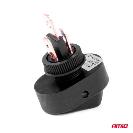 Elliptic switch with yellow Light 12/24V max 30A ON/OFF