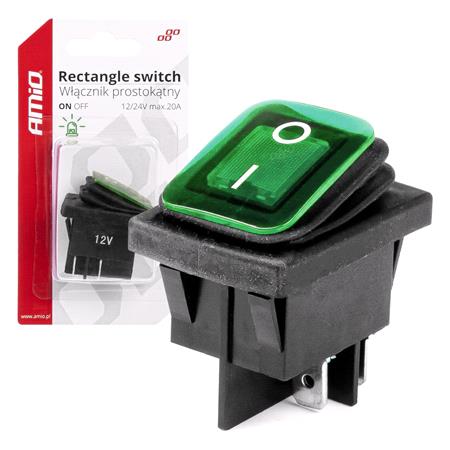 Rectangle Universal Switch with Green Light