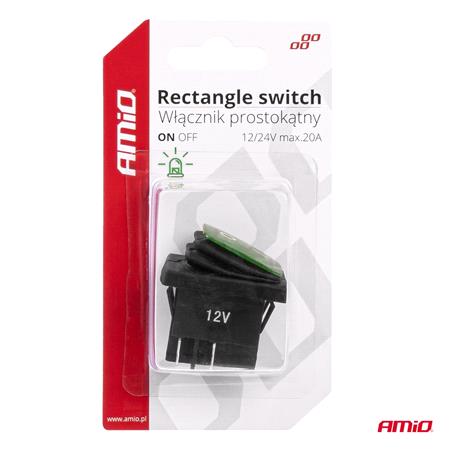 Rectangle Universal Switch with Green Light