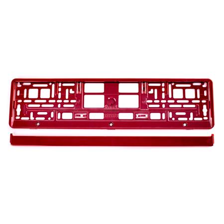 Metallic Red Number Plate Holder