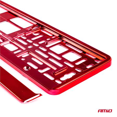 Metallic Red Number Plate Holder