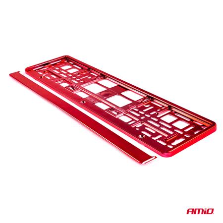 Metallic Red Number Plate Holder