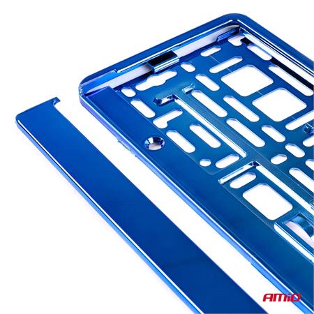 Metallic Blue Number Plate Holder
