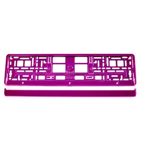 Pink Metalic Number Plate Holder