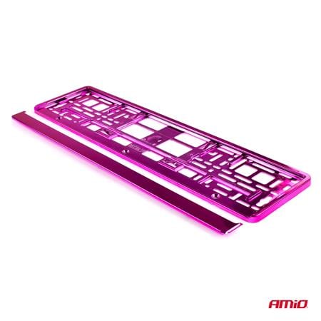 Pink Metalic Number Plate Holder